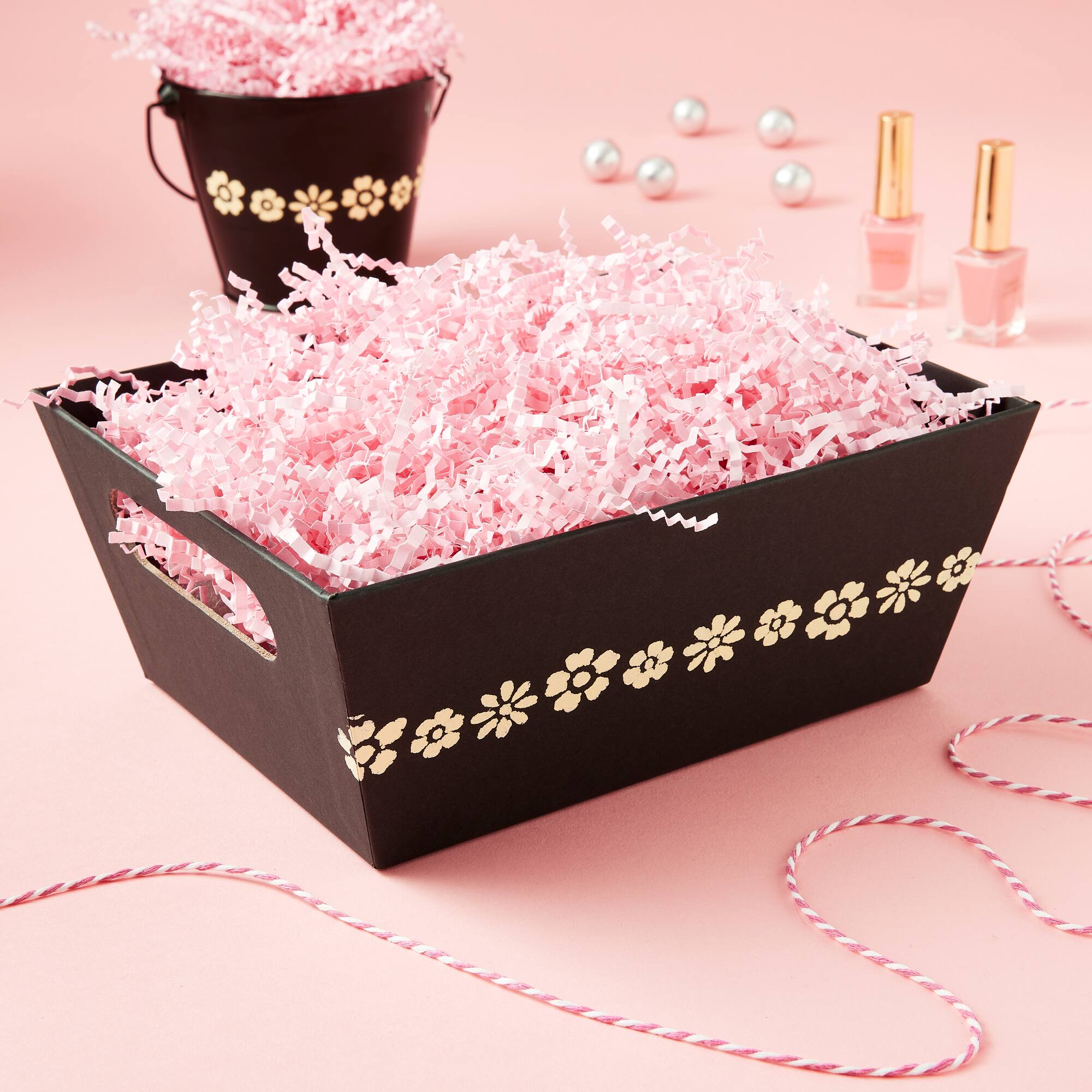 Black Gift Basket with Handles by Celebrate It™